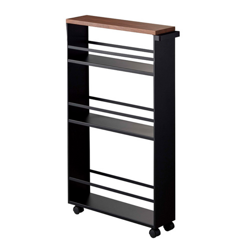 TOWER kitchen trolley with handle - black