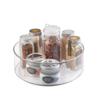 Der iDesign BINZ Drehteller Lazy Susan KLAR (23cm x 8,5cm) hält Gewürzgläser, Dosen und Pfefferkörner ordentlich organisiert und ist 360° drehbar für mühelose Vorratslagerung.