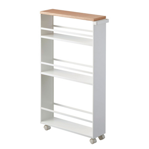 TOWER kitchen trolley with handle - white