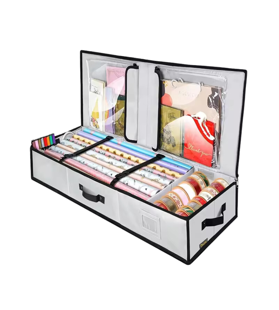 Gift wrap organizer PRESENT - Grey