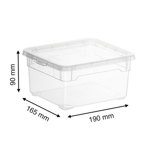 Storage box CLEAR 2L - 19x16.5x9cm