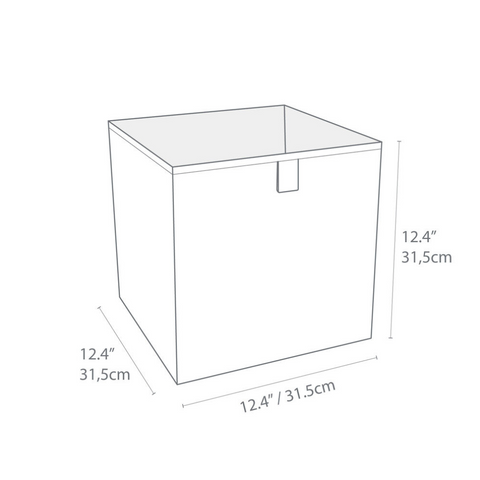 Cubo della scatola di archiviazione morbida - grigio
