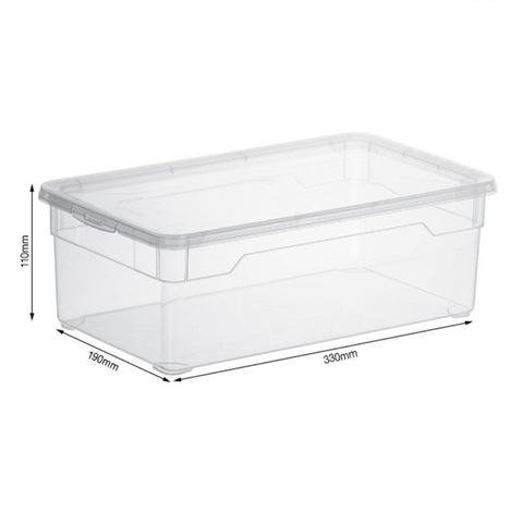 Storage box CLEAR 5L - 33.5x19x11cm