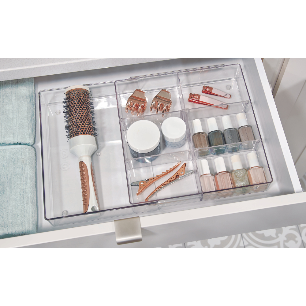 aufbewahrung für haarbürsten iDesign CLARITY Schubladen Organizer KLAR