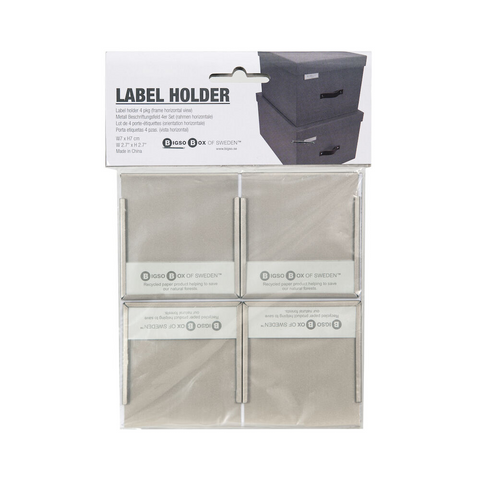 Large label holder 4 pieces - silver