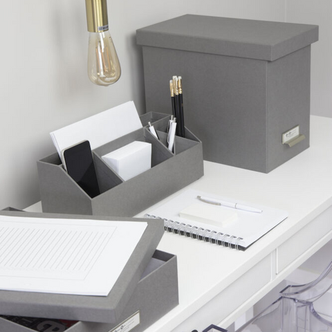 Elisa desk organizer - gray