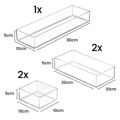 CLARITY drawer organizer set (5-piece)