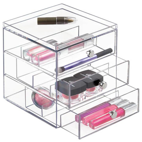DRAWER - Glasses organizer CLEAR - 3 compartments