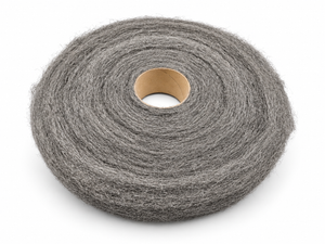 STAWO Edelstahlwolle Nr. 6, extrem grob, rostfrei, 5-kg-Rolle – Schrägansicht