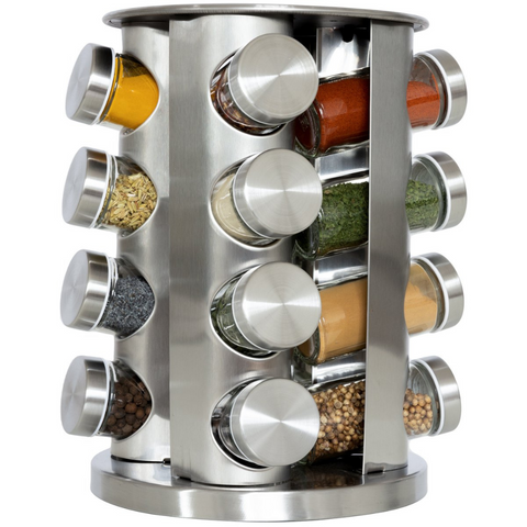 Gewurzregal drehbar Silber 16 Stk