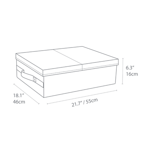 Soft storage box gray - under bed storage