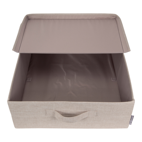 Soft storage box beige - under bed storage