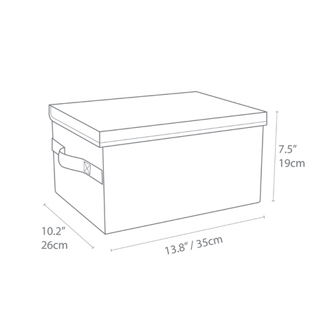 Soft storage box gray S - 35x26x19cm