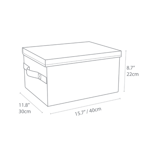Soft storage box gray m - 40x30x2cm