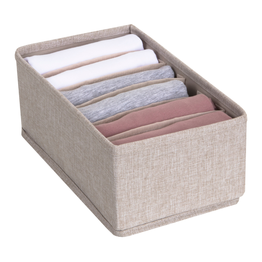 Soft organizer beige - 6 compartments narrow