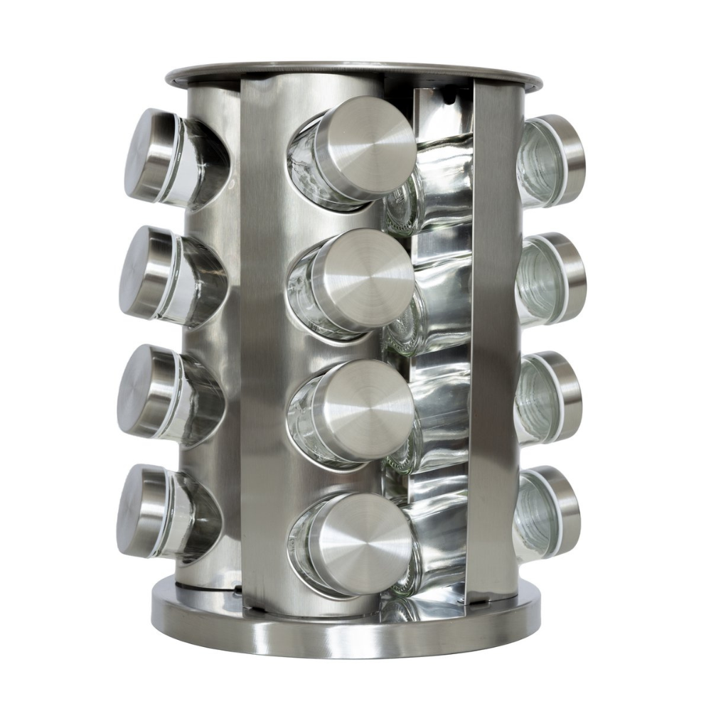 Gewurzregal drehbar Silber 16 Stk