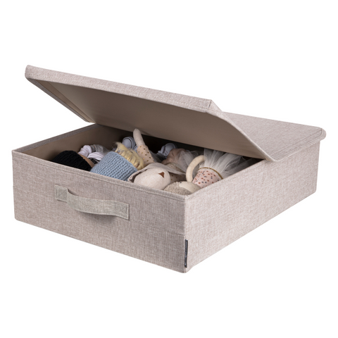 Soft storage box beige - under bed storage