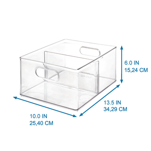HOME EDIT - Storage container CLEAR with 2 compartments - 25.4x34.3x15.2cm