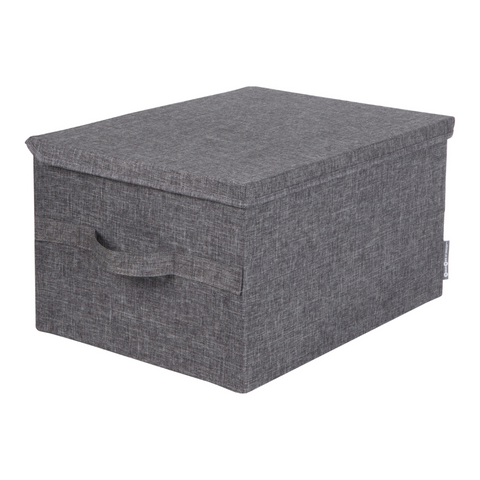 Soft storage box gray L - 45x34x25cm
