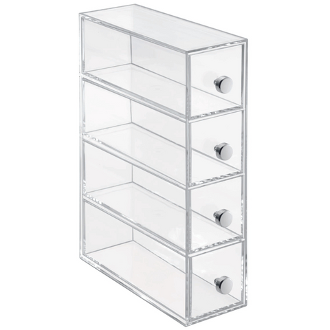 DRAWER - Drawer tower CLEAR 4 compartments - Narrow