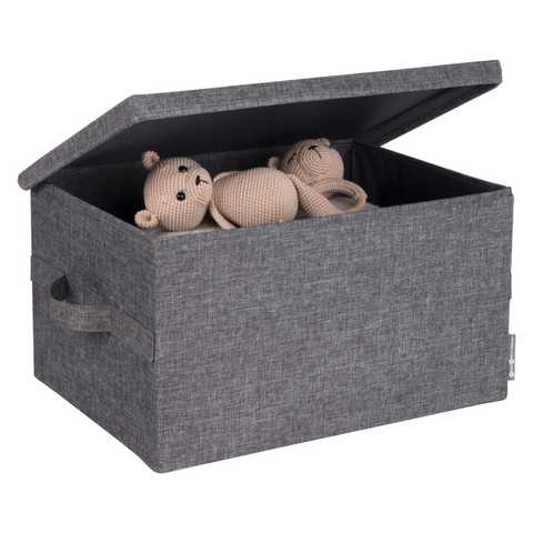 Soft storage box gray L - 45x34x25cm