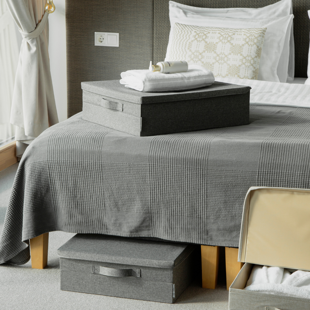 bett mit unterbett und aufbewahrung SOFT Aufbewahrungsbox Grau