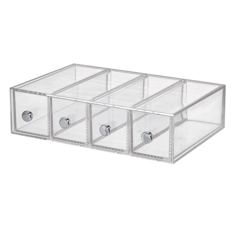 DRAWER - Drawer tower CLEAR 4 compartments - Narrow
