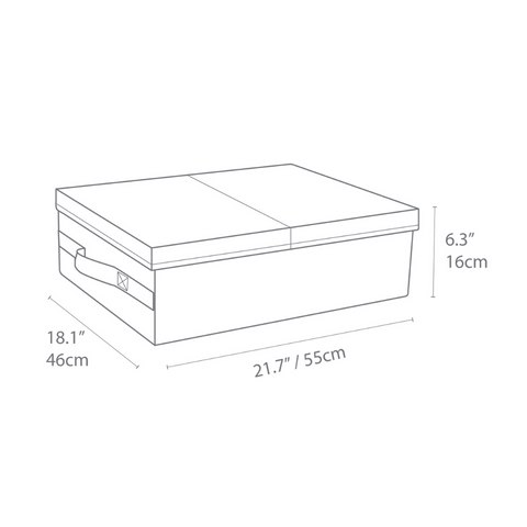 Soft storage box beige - under bed storage