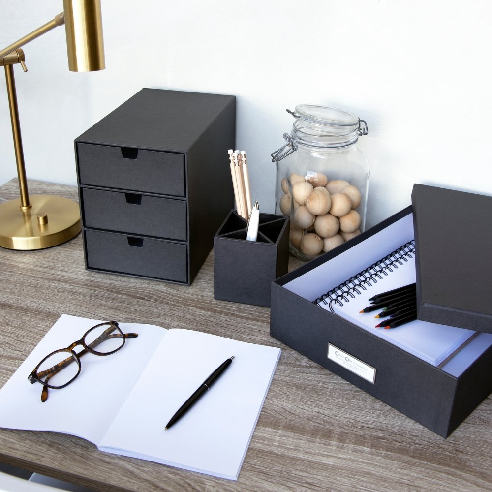 Bigso LENA - Organizzatore da scrivania in nero! – BINS AND BOXES